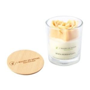 Świeca sojowa w szkle - Róża herbaciana