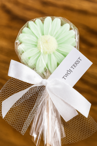 Stokrotka zielona w celofanie _ wstążka biała WS10257 - focus.png