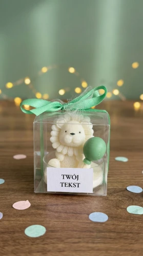 podziekowania lew bialy wstazka zielona balon zielony WS10270.webp