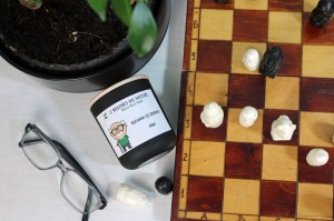 Świeca sojowa w szkle czarny mat Dzień Babci i Dziadka