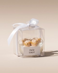 Podziękowania - Tealight plastikowy - motyl beżowy