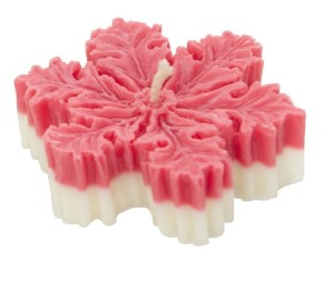 Świeca sojowa bordowy płatek śniegu