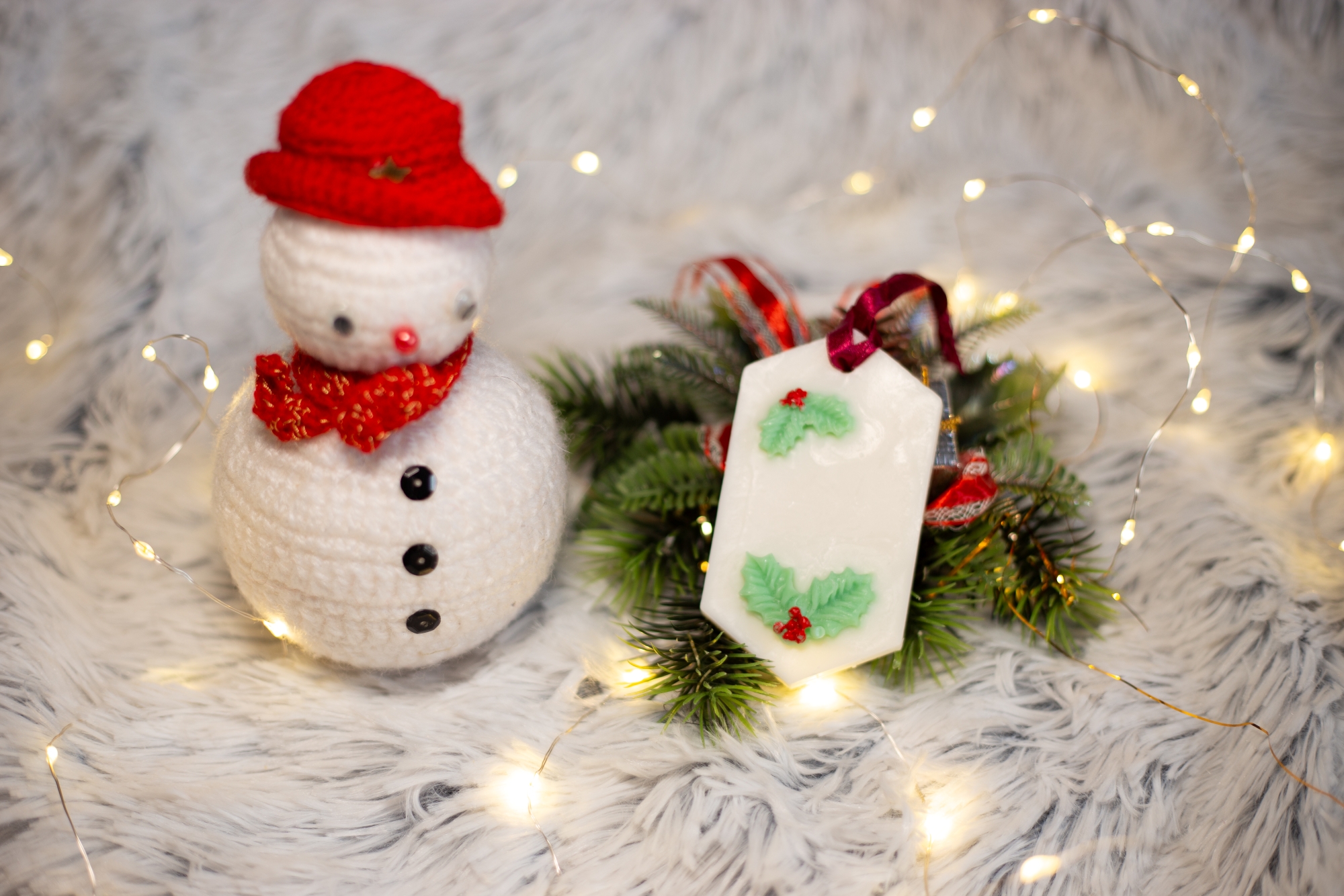 prezent świeca na święta